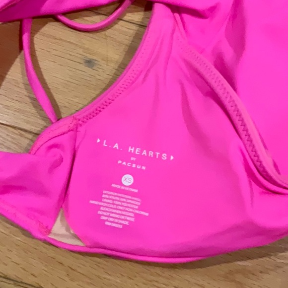 LA Hearts Pink Bikini Set - Picture 3 of 4